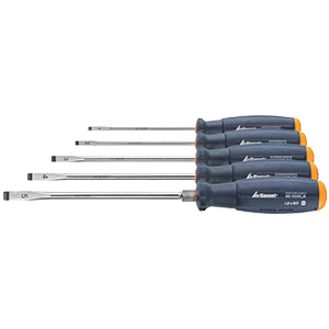 Screwdrivers with cylindrical handle, sets
