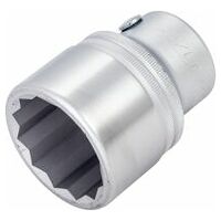 Llave de vaso ∙ hexagonal doble ∙ Cuadrado hueco 20 mm (3/4 pulgadas) ∙ Perfil hexagonal doble exterior ∙ 61.5 mm