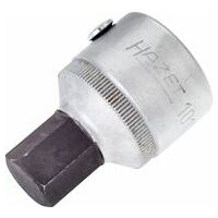 Screwdriver socket 17 mm Inside hexagon profile Square, hollow 20 mm (3/4 inch)