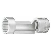 Shock absorber socket (12-point) 21 mm Outside 12-point profile Square, hollow 12.5 mm (1/2 inch)