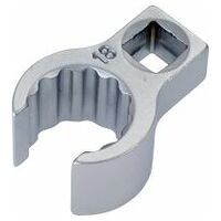 Box-end wrench ∙ 12-point ∙ open 18 mm Outside 12-point profile Square, hollow 10 mm (3/8 inch)
