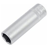 Socket ∙ 1/4 inch (6.3 mm) square, hollow ∙ Outside hexagon traction profile ∙ Size 11 mm