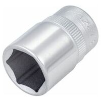 Socket ∙ 3/8 inch (10 mm) square, hollow ∙ Outside hexagon traction profile ∙ Size 14 mm