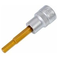 Screwdriver socket 5 mm Inside hexagon profile Square, hollow 10 mm (3/8 inch)
