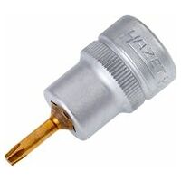 Screwdriver socket ∙ 3/8 inch (10 mm) square, hollow ∙ Inside TORX® profile ∙ Size T15