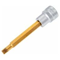 Screwdriver socket ∙ 3/8 inch (10 mm) square, hollow ∙ Internal serration profile XZN ∙ Size M6