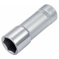 Socket ∙ 3/8 inch (10 mm) square, hollow ∙ Outside hexagon traction profile ∙ Size 15 mm