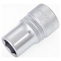 Socket ∙ 1/2 inch (12.5 mm) square, hollow ∙ Outside hexagon traction profile ∙ Size 12 mm