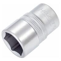 Socket ∙ 1/2 inch (12.5 mm) square, hollow ∙ Outside hexagon traction profile ∙ Size 18 mm