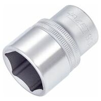 Socket ∙ hexagon 24 mm Outside hexagon traction profile Square, hollow 12.5 mm (1/2 inch)