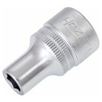 Socket ∙ 1/2 inch (12.5 mm) square, hollow ∙ Outside hexagon traction profile ∙ Size 8 mm