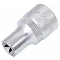 Socket ∙ 1/2 inch (12.5 mm) square, hollow ∙ Outside TORX® profile ∙ Size E11