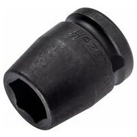 Impact socket ∙ hexagon 16 mm Outside hexagon traction profile Square, hollow 12.5 mm (1/2 inch)