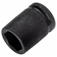 Impact socket ∙ hexagon 19 mm Outside hexagon traction profile Square, hollow 12.5 mm (1/2 inch)