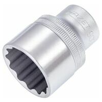 Socket ∙ 1/2 inch (12.5 mm) square, hollow ∙ Outside 12-point traction profile ∙ Size 27 mm