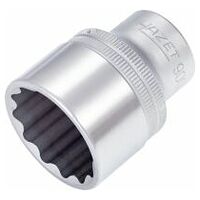 Llave de vaso ∙ hexagonal doble ∙ Cuadrado hueco 12,5 mm (1/2 pulgadas) ∙ Perfil de tracción hexagonal doble exterior ∙ 28 ∙ 47 mm