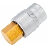 Screwdriver socket 22 mm Inside hexagon profile Square, hollow 12.5 mm (1/2 inch)