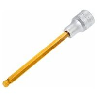 Screwdriver socket 8 mm Inside hexagon profile Square, hollow 12.5 mm (1/2 inch) With ball-head
