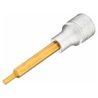 Screwdriver socket 4 mm Inside hexagon profile Square, hollow 12.5 mm (1/2 inch)