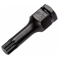 Impact screwdriver socket M14 Internal serration profile XZN Square, hollow 12.5 mm (1/2 inch), Outside hexagon 24 mm