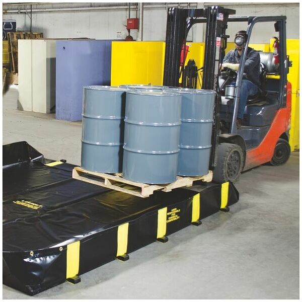 Containment tray can be folded and moved Rigid-Lock Quick Berm®