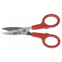 Electrician’s scissors with wire-cutter