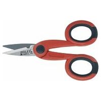 Electrician’s scissors with 2-component grip and wire cutter 140 mm