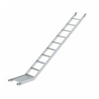 Skrå adgang i bunden til trappestillads til stillads med en længde på 3,0 m