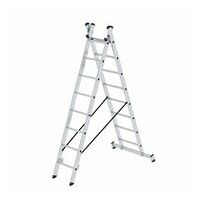 Multifunctionele ladder, 2-delig met nivello®-dwarsbalk 2x8 sporten