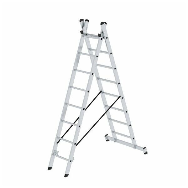 Multifunctionele ladder, 2-delig met nivello®-dwarsbalk 2x8 sporten