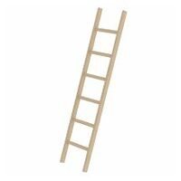 Sport enkele ladder hout zonder dwarsbalk 6 sporten