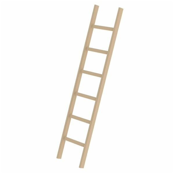 Sport enkele ladder hout zonder dwarsbalk 6 sporten