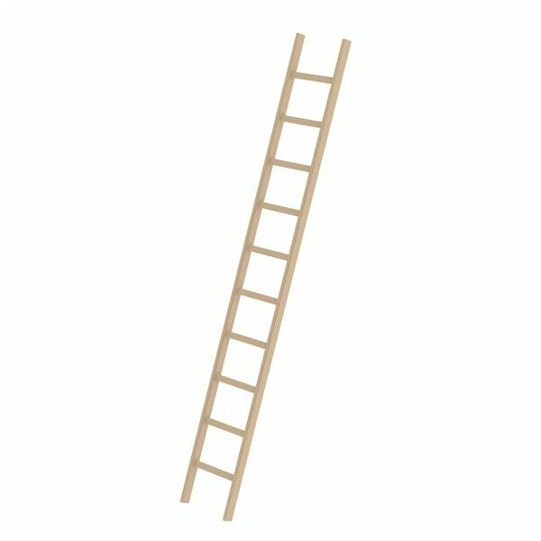 Sport enkele ladder hout zonder dwarsbalk 10 sporten