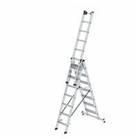 Trap multifunctionele ladder, 3-delig met nivello® dwarsbalk 3x7 treden