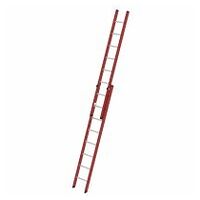 Ladderverlenging 2-delig GFK/aluminium zonder dwarsbalk 2x8 sporten