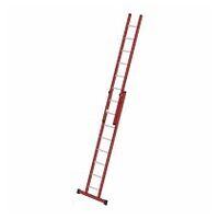 Ladderverlenging 2-delig GFK/aluminium met standaard dwarsbalk 2x8 sporten