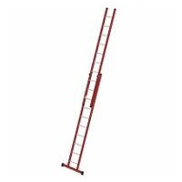 Escalera de tijera de 2 tramos en PRFV/aluminio con travesaño estándar 2x10 peldaños