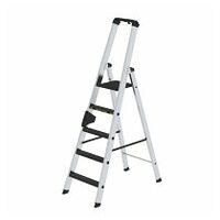 Stufen-Stehleiter 250 kg einseitig begehbar mit clip-step R13 5 Stufen