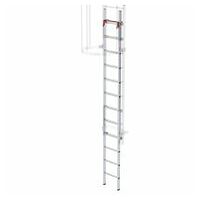 Nooduitgangladder aluminium helder 12 sporten voor vaste ladders