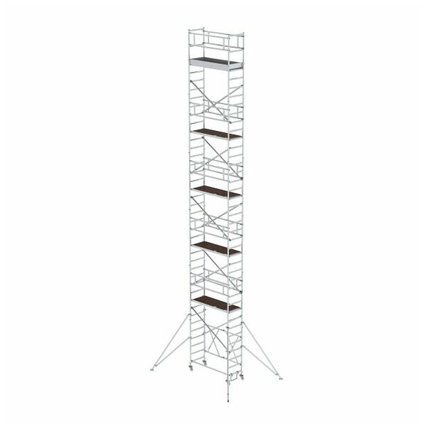 Vouwsteiger 0,75 x 1,80 m met stempels Platformhoogte 10,80 m