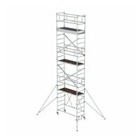 Turn de schelă pliabil 0,75 x 1,80 m cu stabilizatoare Înălțimea platformei 5,80 m