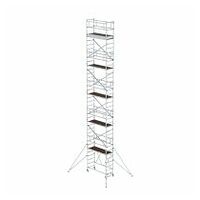 Turn de schelă articulat 0,75 x 1,80 m cu stabilizator Înălțimea platformei 9,80 m