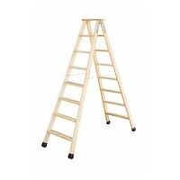 Scaletta con gradini, accesso su due lati Gradini in legno 2x8