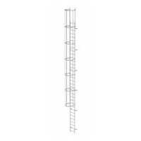 Eentraps trap met rugbescherming (opbouw) Geanodiseerd aluminium 10,72m