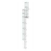 Večdelna fiksna lestev z zaščito hrbta (konstrukcija) Anodiziran aluminij 11,84 m