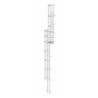 Večdelna fiksna lestev z zaščito hrbta (konstrukcija) Anodiziran aluminij 13,80 m