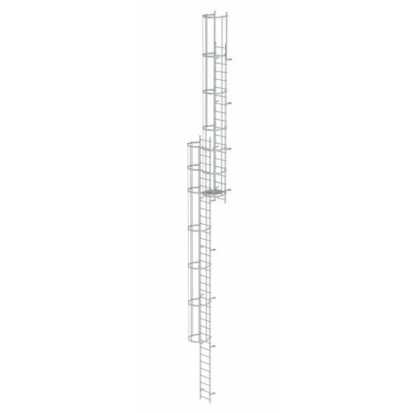 Escalera de tijera de varios peldaños con protección para la espalda (construcción) Aluminio anodizado 14,64m