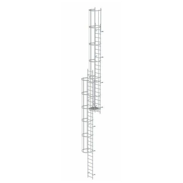Escalera de tijera de varios peldaños con protección para la espalda (máquinas) Aluminio anodizado 12,96m