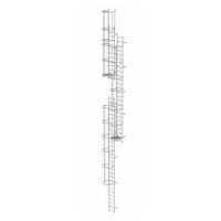 Vaste meerdelige ladder met rugbescherming (machines) Aluminium geanodiseerd 14,36m