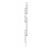 Večdelna fiksna lestev z zaščito hrbta (stroji) Anodiziran aluminij 19,96 m